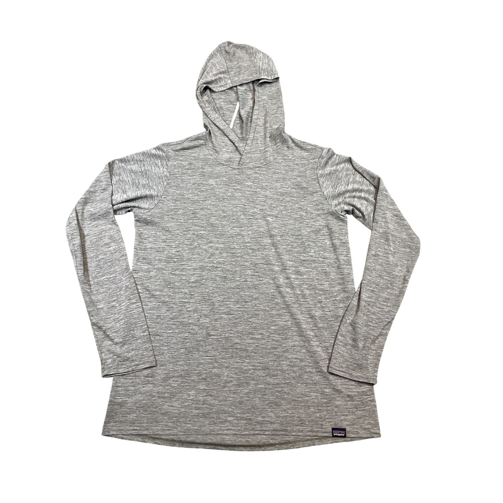 Patagonia Capilene Cool Daily Hoody Women Medium Gray Heather Sun Shirt Hoodie